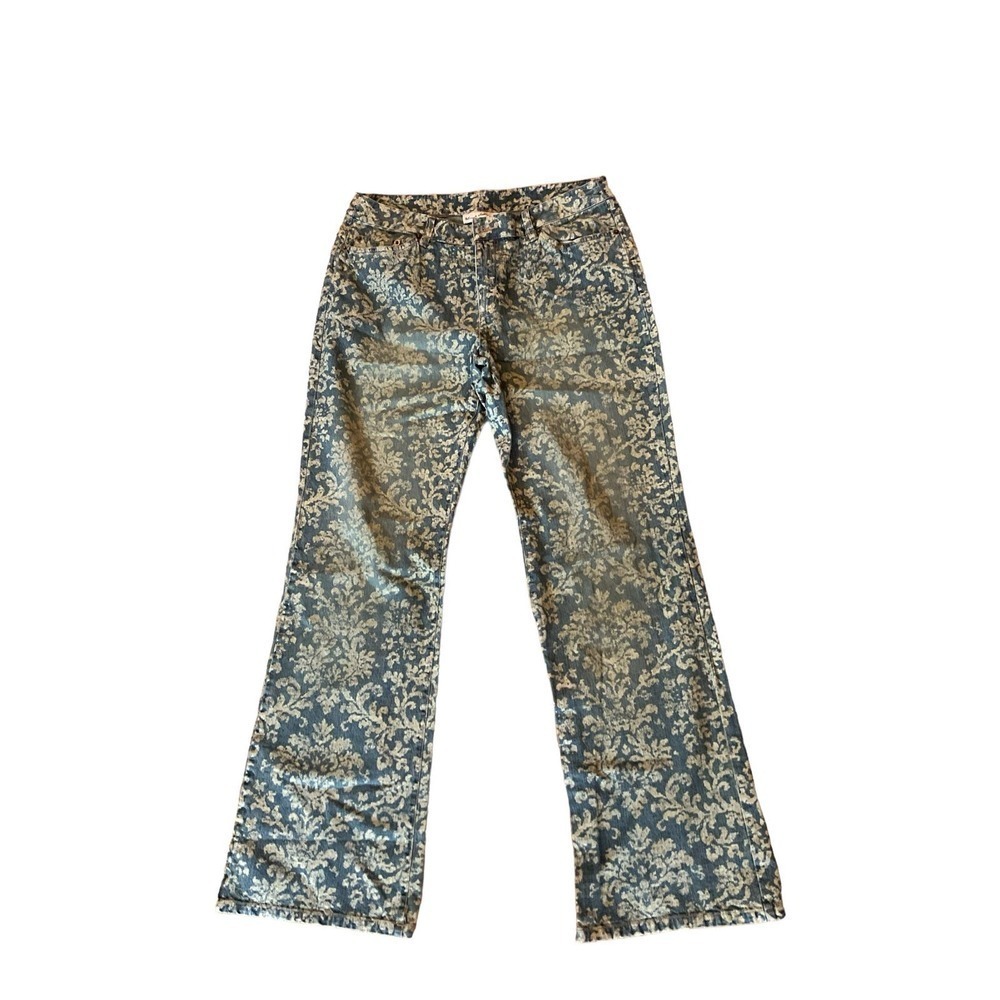 Telluride Jeans Women's Size 12 Multicolor Floral Straight Leg High Rise Cotton